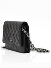 Classic Crossbag On Chain Grained Calfskin & Silver Black - CHANEL - BALAAN 3