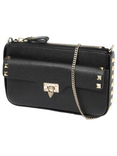 Rockstud Shoulder Bag Black - VALENTINO - BALAAN 2