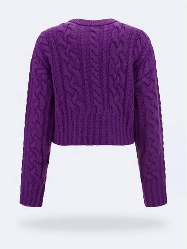 Cable Knit Crop Sweater FKS051017500 B0030261384 - AMI - BALAAN.