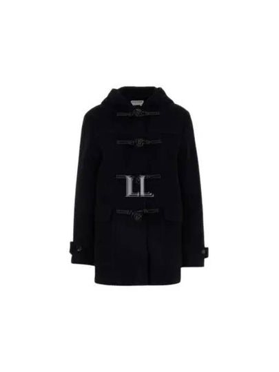 Knot Wool Duffel Coat Navy - BOTTEGA VENETA - BALAAN 2