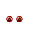 Valentino 4W2J0E35 DHC ZT2 J0E35 Garavani V logo pearl earrings - RED VALENTINO - BALAAN 1