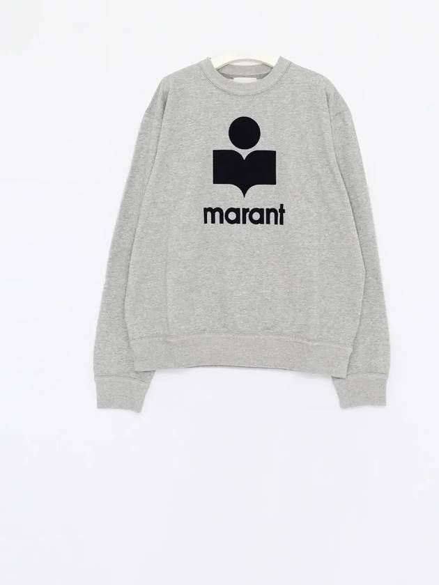 Mikoy Big Logo Cotton Sweatshirt Grey - ISABEL MARANT - BALAAN 3