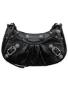 Le Cagol Mini Silver Chain Crocodile Shoulder Bag Black - BALENCIAGA - BALAAN 2