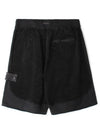 Cotton Terry Garment Dyed Shorts Black - STONE ISLAND - BALAAN 3