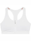 Genuine W Swoosh Front Zipper Dry Fit Pad Sports Bra FN2732 100 - NIKE - BALAAN 1