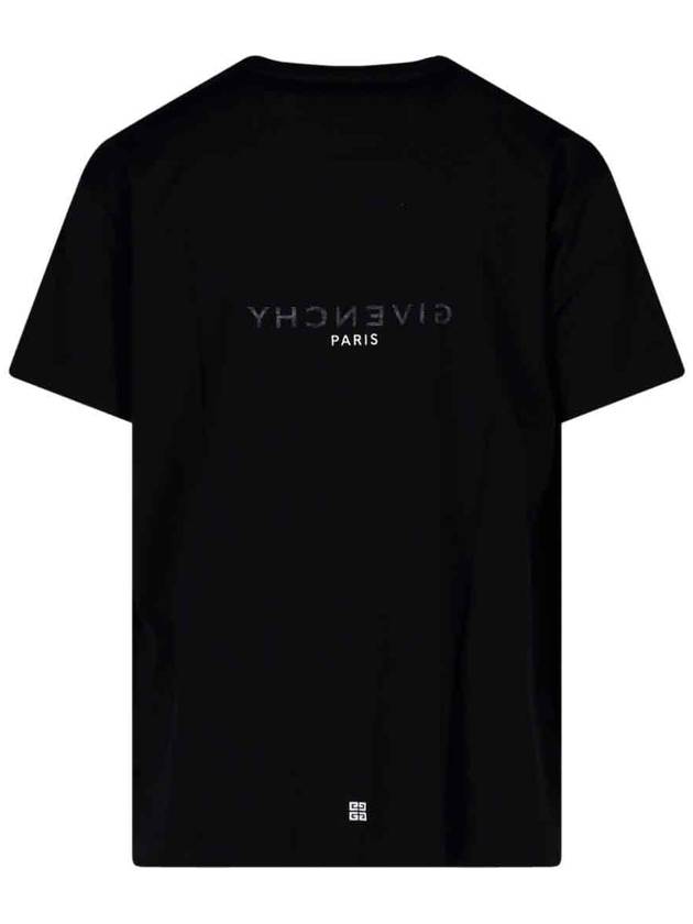 Reverse Logo Short Sleeve T-Shirt Black - GIVENCHY - BALAAN 3