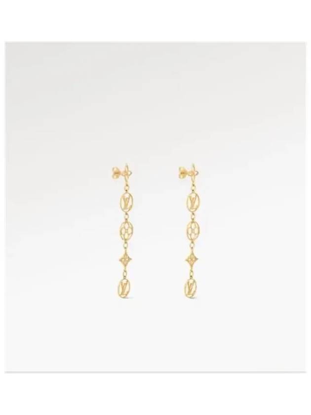 LV Lace Earrings Gold - LOUIS VUITTON - BALAAN 3