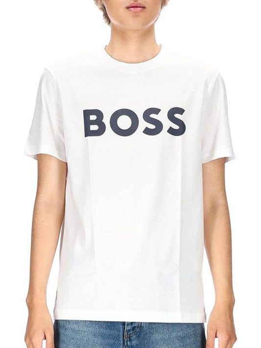 Logo Short Sleeve T-Shirt White - HUGO BOSS - BALAAN 2