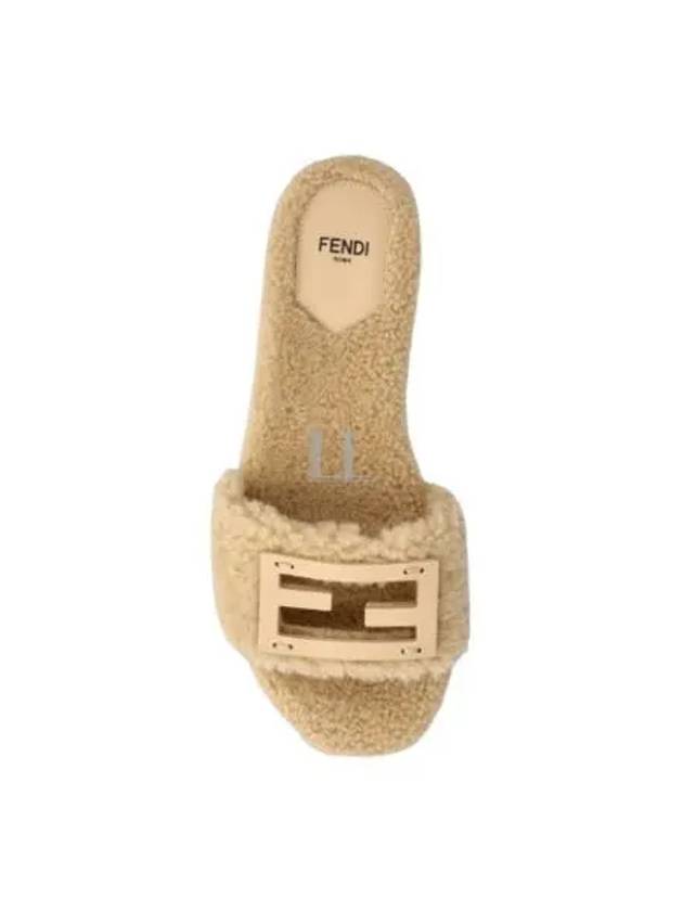 Baguette Leather Slide Slippers Ivory - FENDI - BALAAN 2