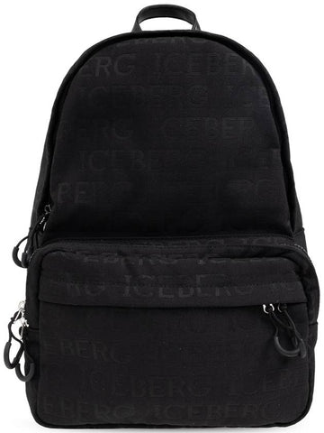 Iceberg Backpack With Logo, Men's, Black - ICEBERG - BALAAN 1