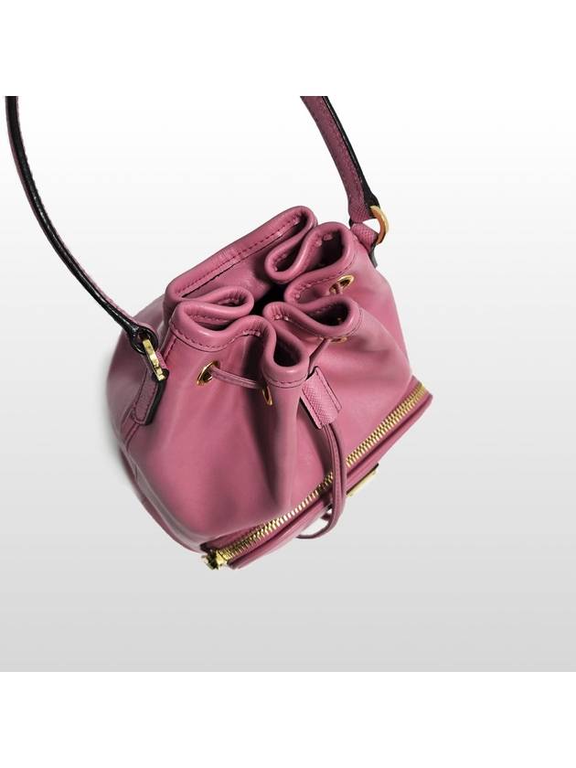 Prada Duet Leather Bucket Bag 1BH038 - PRADA - BALAAN 6