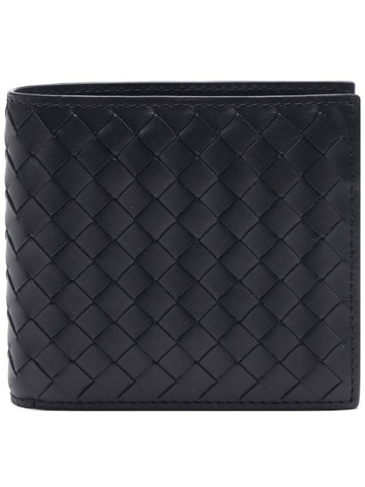 Intrecciato Weaving Half Wallet Black - BOTTEGA VENETA - BALAAN 2