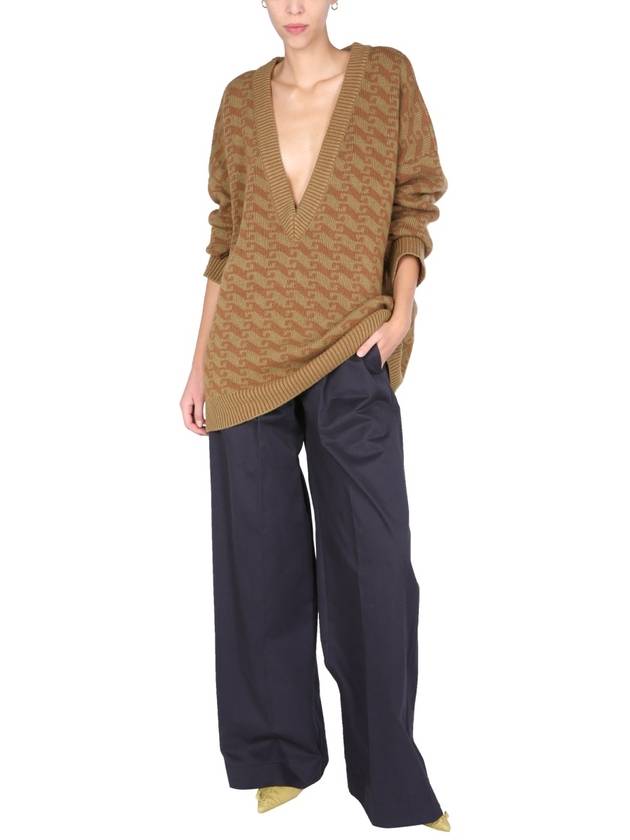 V-NECK JACQUARD SWEATER - JEJIA - BALAAN 2