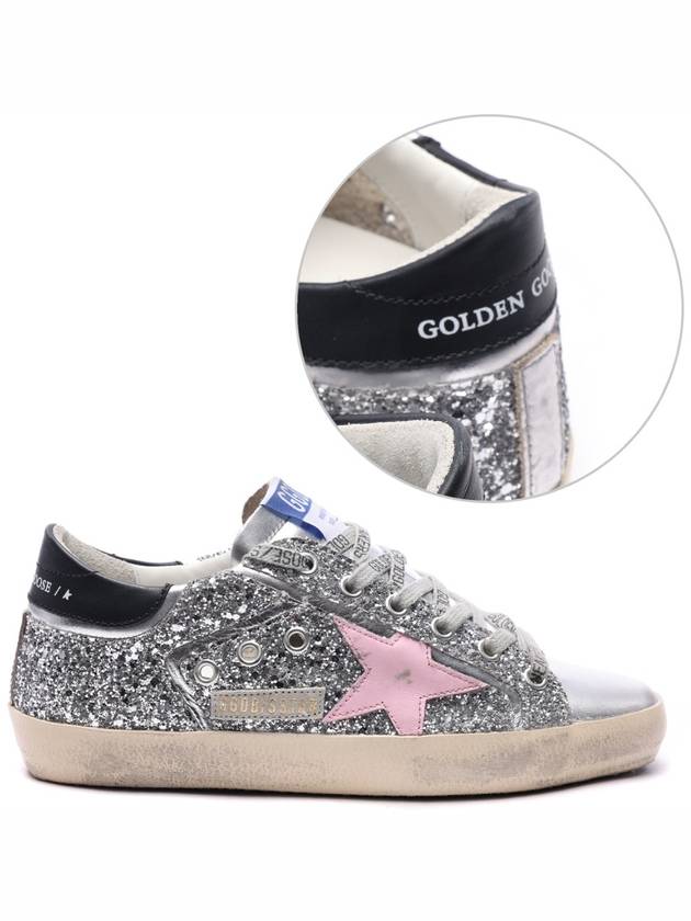 Superstar Glitter Laminated Low Top Sneakers Silver - GOLDEN GOOSE - BALAAN 3