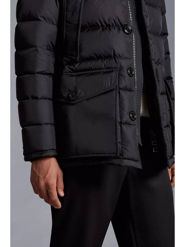 Men's Cluny Hooded Fur Short Padding Black - MONCLER - BALAAN 7