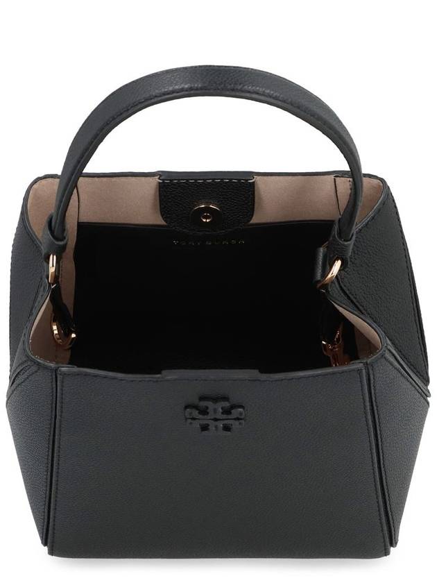 Mcgraw Logo Small Bucket Bag Black - TORY BURCH - BALAAN 7