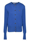 Bea Logo Cardigan Blue - VIVIENNE WESTWOOD - BALAAN 2