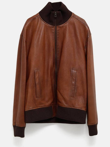 Zip-up Jacket in Nappa Lambskin - LOEWE - BALAAN 1