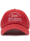 JUST BECAUSE WASHED BALL CAP RED - POLYGRAM - BALAAN 3