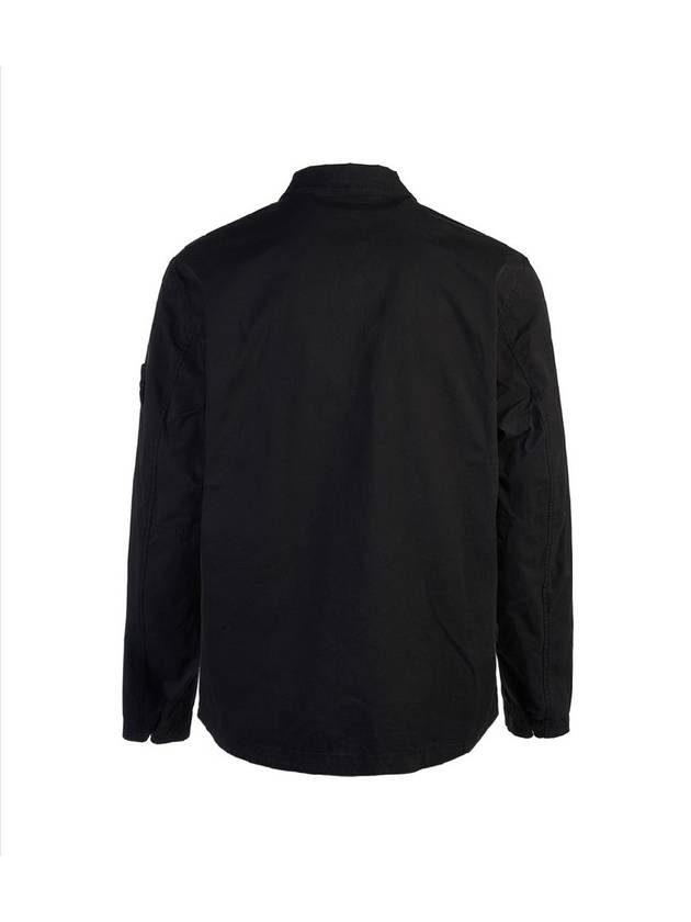 Supima Cotton Twill Stretch-TC Jacket Black - STONE ISLAND - BALAAN 4