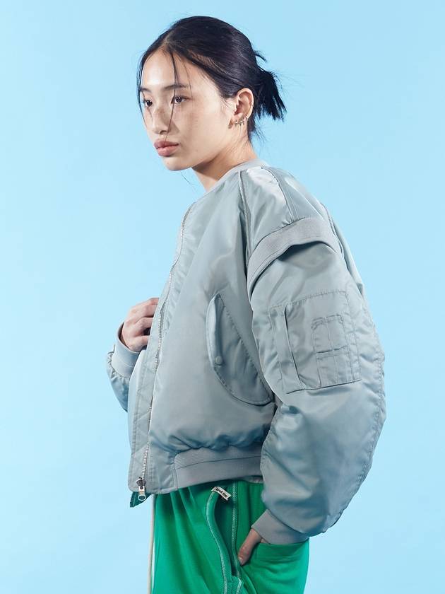Sleeve Detouchable Reversible Bomber Jacket Light Mint - REAL ME ANOTHER ME - BALAAN 2