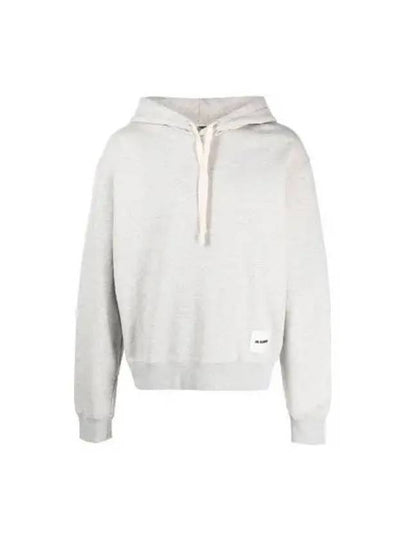 Logo Patch Cotton Hoodie Grey - JIL SANDER - BALAAN 2