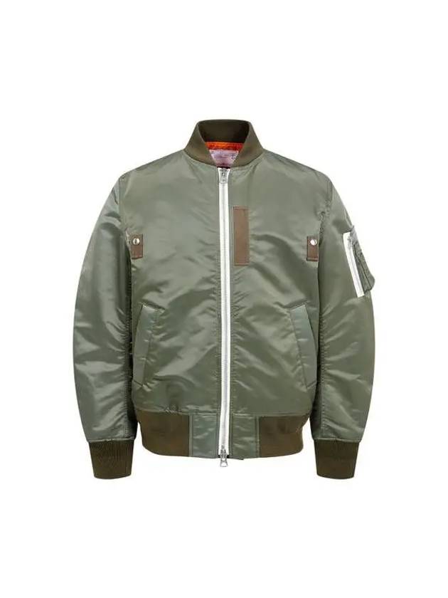 Men s Nylon Twill Zip up Blouson Fatigue - SACAI - BALAAN 1