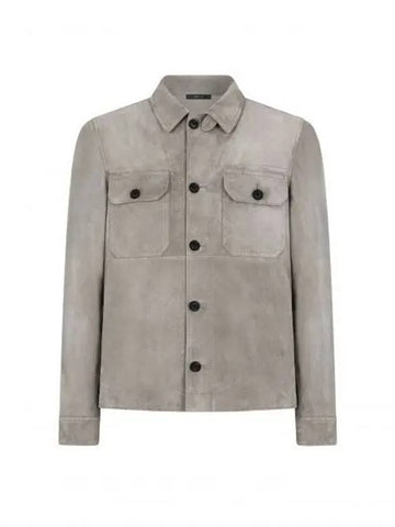 24 LJS001 LMS003S23 IG616 Light Suede Shirt Jacket - TOM FORD - BALAAN 1