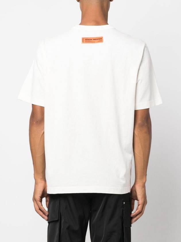 Logo Graphic Printed Short Sleeve T-Shirt White - HERON PRESTON - BALAAN 5