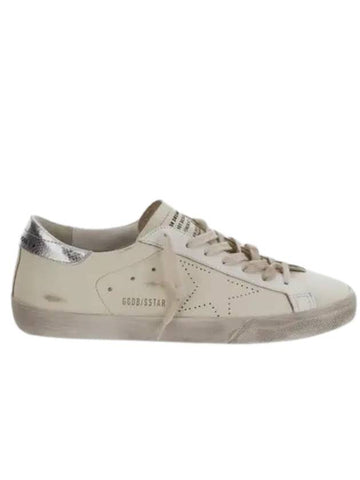 Superstar Leather Low Top Sneakers Silver Beige - GOLDEN GOOSE - BALAAN 1