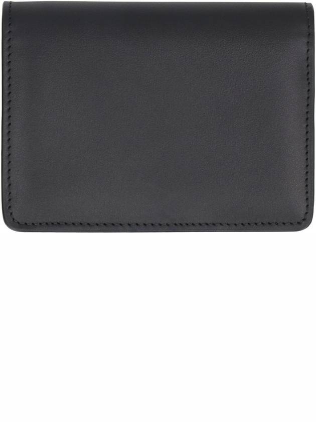 gold logo calfskin leather medium wallet black - DOLCE&GABBANA - BALAAN 4