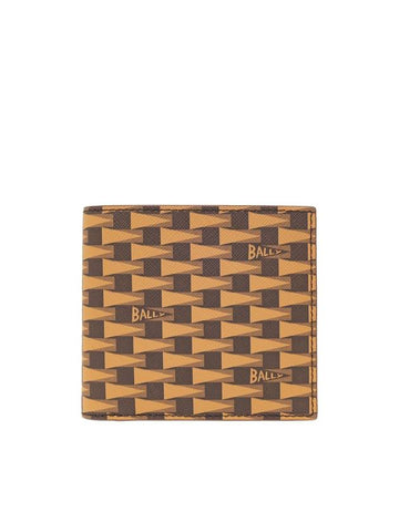 Pennant Logo Half Wallet Brown - BALLY - BALAAN 1