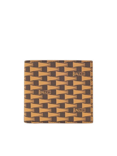 Men's Logo Pennant Bicycle Wallet Brown - BALLY - BALAAN 1