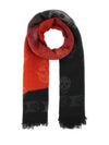 Printed Skull Scarf Black Red - ALEXANDER MCQUEEN - BALAAN 2