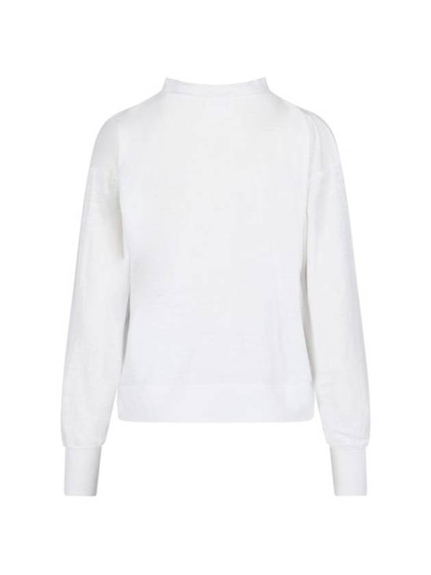 Klowia Logo Print Linen Sweatshirt White - ISABEL MARANT - BALAAN 3