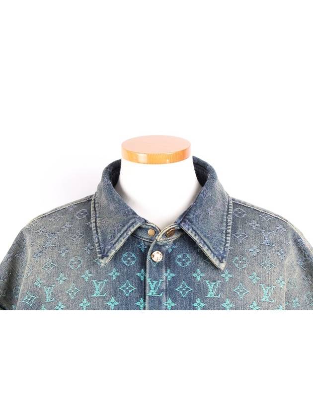 Rainbow Monogram Short Sleeved Denim Shirt XL - LOUIS VUITTON - BALAAN 2