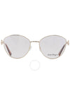 Eyewear Gancini Crystal Cat Eye Eyeglasses Gold - SALVATORE FERRAGAMO - BALAAN 1