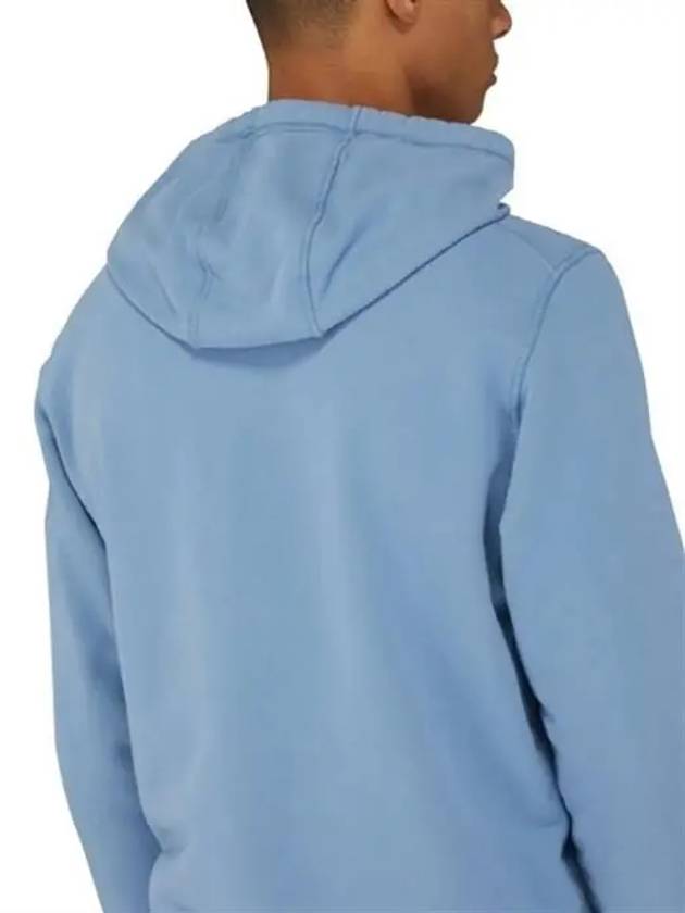 Wappen Patch Cotton Fleece Hoodie Powder Blue - STONE ISLAND - BALAAN 6