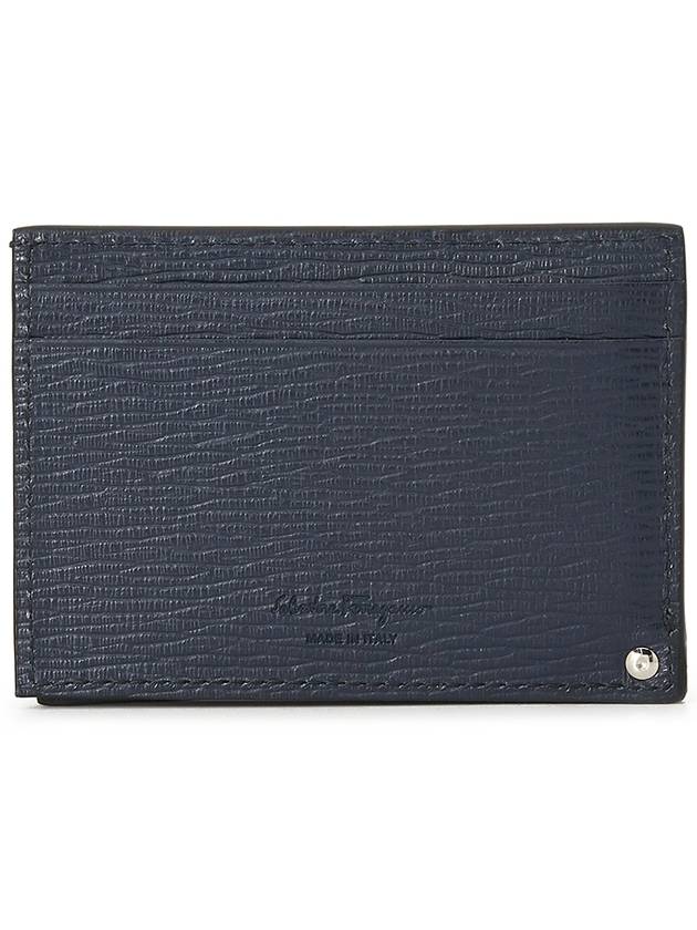 Double Gancini Leather Card Wallet Black - SALVATORE FERRAGAMO - BALAAN 4