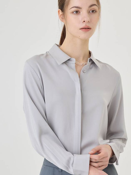 Premium Silk 100% Hidden Button Shirt - RS9SEOUL - BALAAN 1