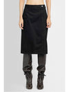 Women's Cotton Midi H-Line Skirt Black - LEMAIRE - BALAAN 2