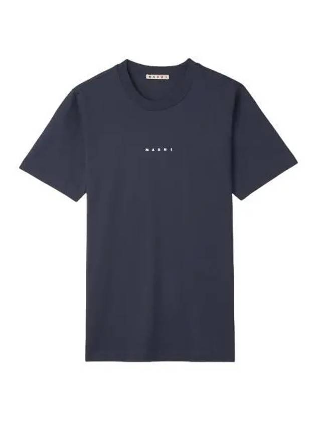 Logo short sleeve t shirt blue black - MARNI - BALAAN 1