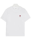 Small Heart Logo Boxy Fit Short Sleeve T-Shirt White - AMI - BALAAN 2