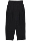 British Wool Wide Pants Black - MONTSENU - BALAAN 7