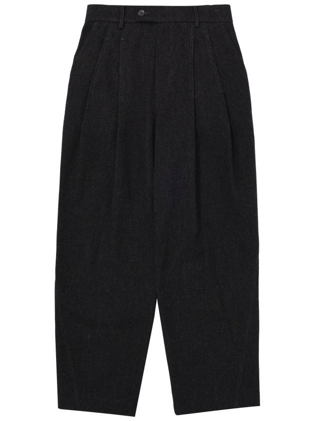 British Wool Wide Pants Black - MONTSENU - BALAAN 7