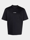 Plus Logo Printing Short Sleeve T-Shirt Black - JIL SANDER - BALAAN 2