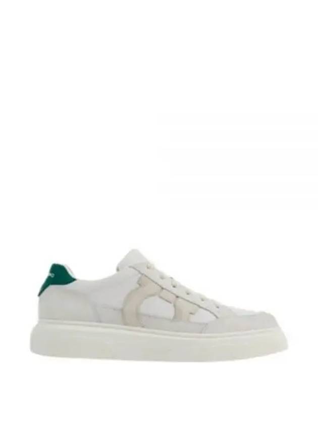 Gancini Outline Low-Top Sneakers White - SALVATORE FERRAGAMO - BALAAN 2