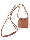 Dumpling Drawstring Calf Leather Mini Bag Brown - JIL SANDER - BALAAN 4