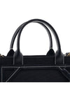 B Army Monogram Canvas Leather Small Tote Bag Black - BALMAIN - BALAAN 8