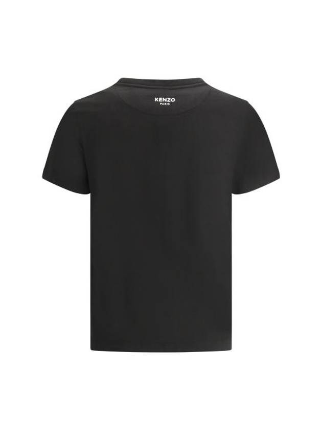 Pop Embroidered Short Sleeve T-Shirt Black - KENZO - BALAAN 3